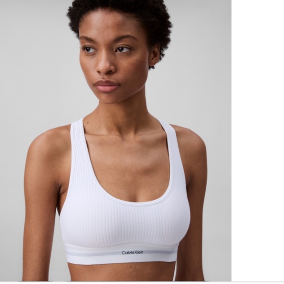 Calvin Klein Underwear Cotton Modal Stretch Rib Lightly Lined Bralette - Picture 1 of 2